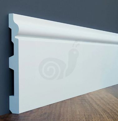 Плінтус Cezar Elegance LPC-22 дюрополімерний, білий, під фарбування