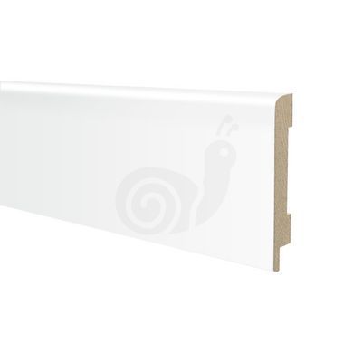 Плінтус МДФ Оміс білий silk matt прямий 80x10x2200 мм, Білий