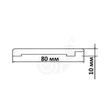 Плінтус МДФ Оміс білий silk matt прямий 80x10x2200 мм, Білий