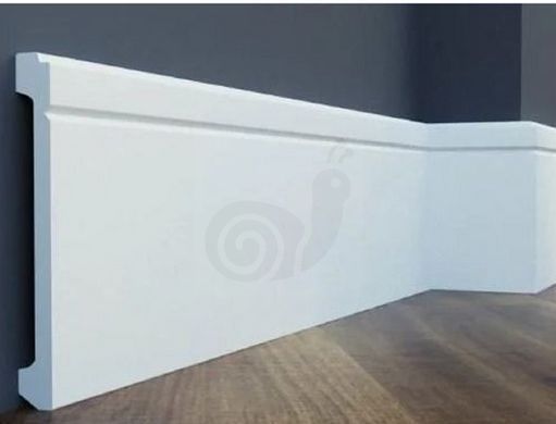 Плінтус Cezar Elegance LPC-30 дюрополімерний, білий, під фарбування