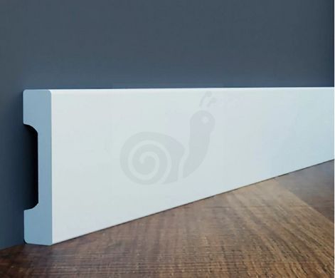 Плінтус Cezar Elegance LPC-23 дюрополімерний, білий, під фарбування