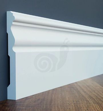 Плінтус Cezar Elegance LPC-09 дюрополімерний, білий, під фарбування