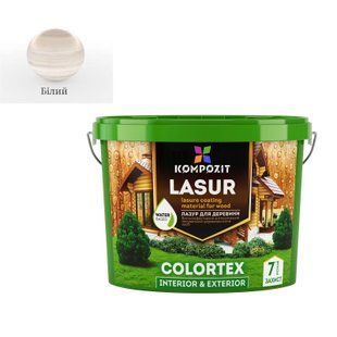 Лазур COLORTEX для деревини 2.5 л біла