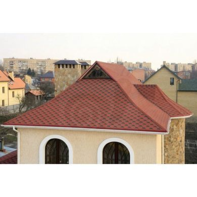 Бітумна черепиця Акваізол Мозаїка Червоний мак