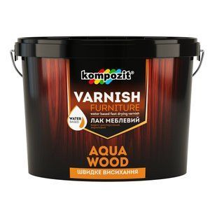 Лак Kompozit AQUA WOOD меблевий 10 л шовковисто-матовий