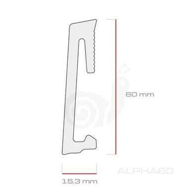 Плінтус дюрополімерний Salag Alpha 60 мм