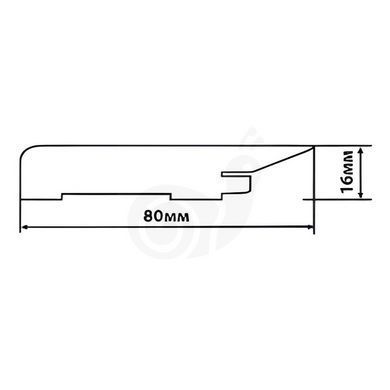 Плінтус МДФ Оміс скошений 80x16x2400 мм