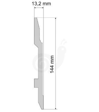Плінтус Cezar Elegance LPC-25 дюрополімерний, білий, під фарбування