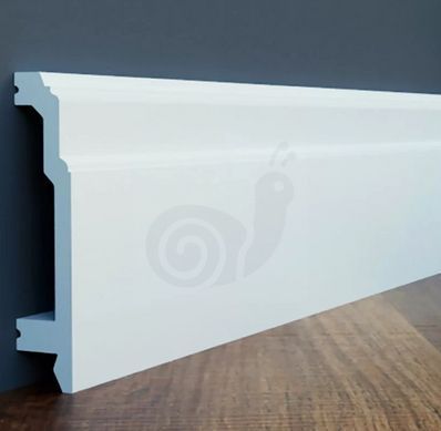 Плінтус Cezar Elegance LPC-26 дюрополімерний, білий, під фарбування