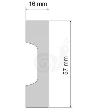 Плінтус Cezar Elegance LPC-27 дюрополімерний, білий, під фарбування