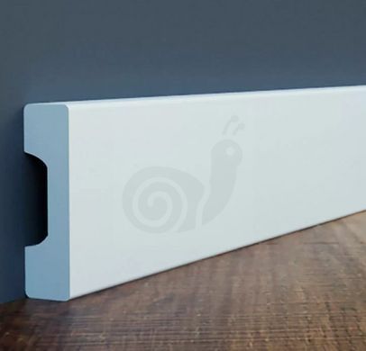 Плінтус Cezar Elegance LPC-27 дюрополімерний, білий, під фарбування