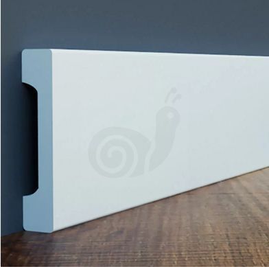Плінтус Cezar Elegance LPC-28 дюрополімерний, білий, під фарбування