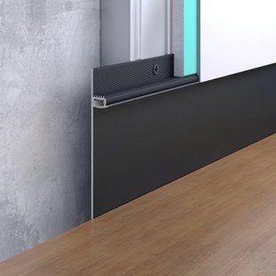Плінтус прихованого монтажу FSPRO 100мм під LED-стрічку Чорний, чорний