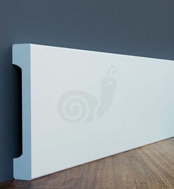 Плінтус Cezar Elegance LPC-29 дюрополімерний, білий, під фарбування