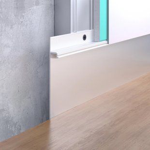 Плінтус прихованого монтажу FSPRO 100мм під LED-стрічку Анодований, срібло