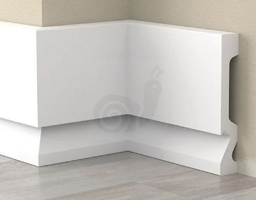 Плінтус Cezar Elegance LPC-29LE дюрополімерний, білий, під фарбування